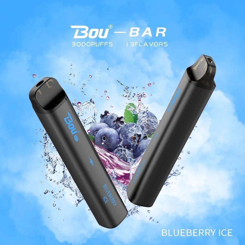 3000 Puffs Bou Bar Eletronico Vaporizador Mesh Coil No-Rechargeable Disposable E Cigarette