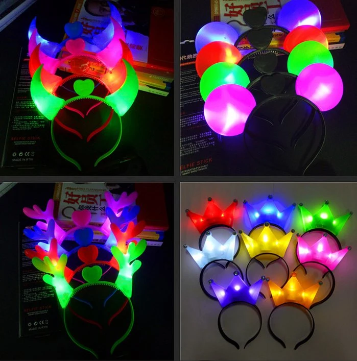 Cool Light up Party Hairband Flashing LED Headband for Concert Halloween Christmas Party Supplies