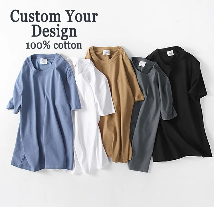 High Quality Custom Tshirt Embroidery Logo Men Apparel Casual Short Sleeve Heavy Cottont-Shirt Man Quick Dry T Shirt