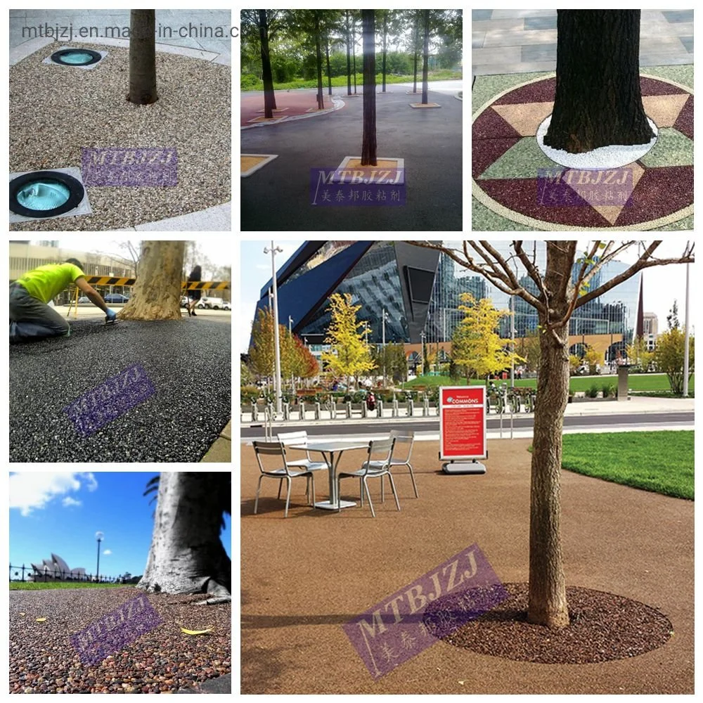 Coût de l'eau efficace perméable de la résine époxy Pebble Stone Bond manteau pour parc Jardin de la fosse de la chaussée de l'arbre de l'époxy