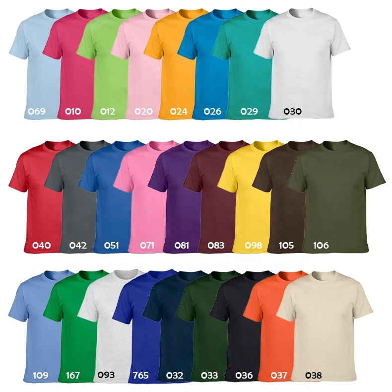 Bulk Plain Tee Shirts Promotional Logo Printed Staff Uniform Adult 180g White 100 Cotton Unisex Custom Men's T-Shirts