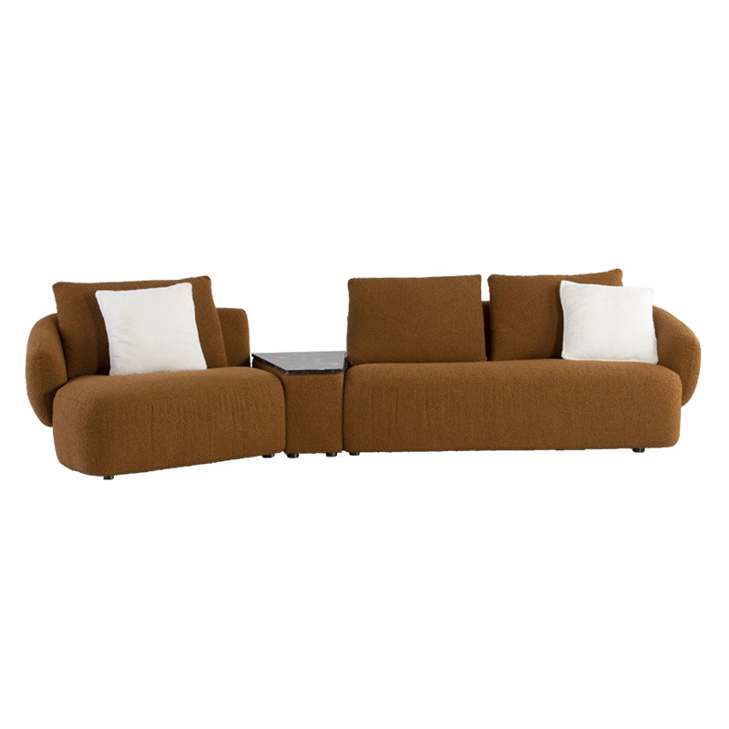 Moderno sencillo Diseño Europeo Nordic Type Hotel Apartamento Couch Wood Marco de tela Sofá para el Living Room Mobiliario de casa