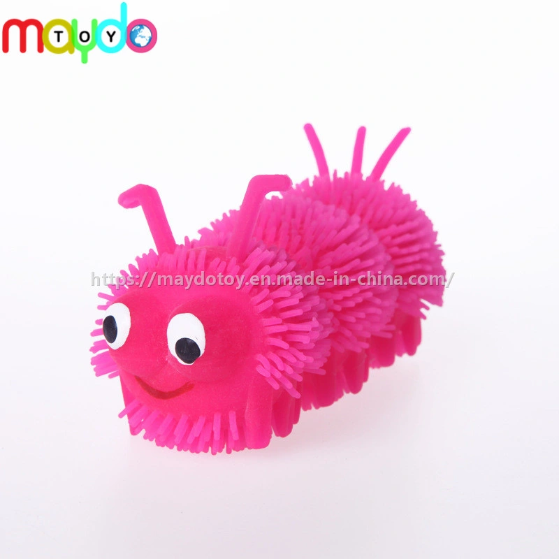 TPR Light up Puffer Ball Flashing Caterpillar Soft Plastic Toy