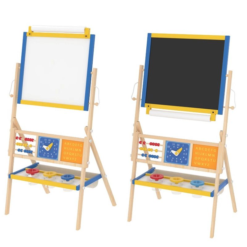 Juguete de madera todo en uno de madera Kid′ S Easel de arte con papel Rollo