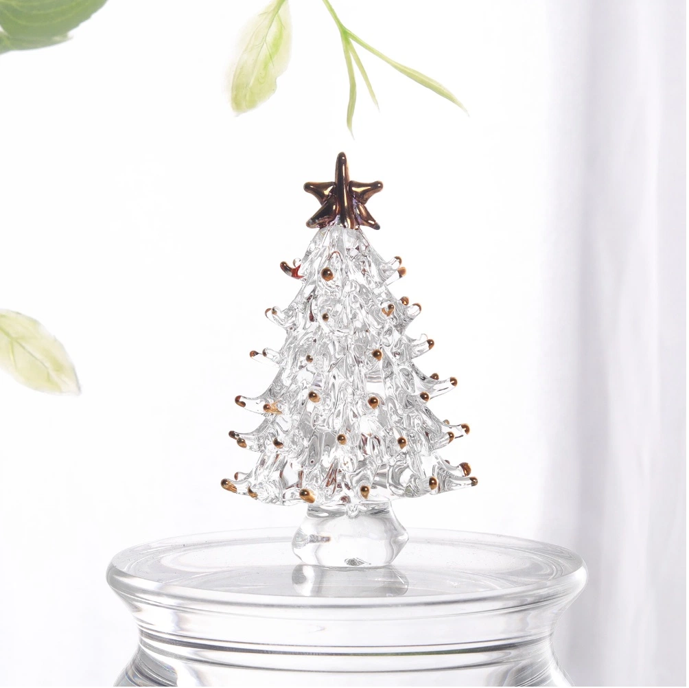 Glas Mini Weihnachtsbaum Kristall Tischschmuck Souvenir Geschenk Zu Hause Dekorationshandwerk