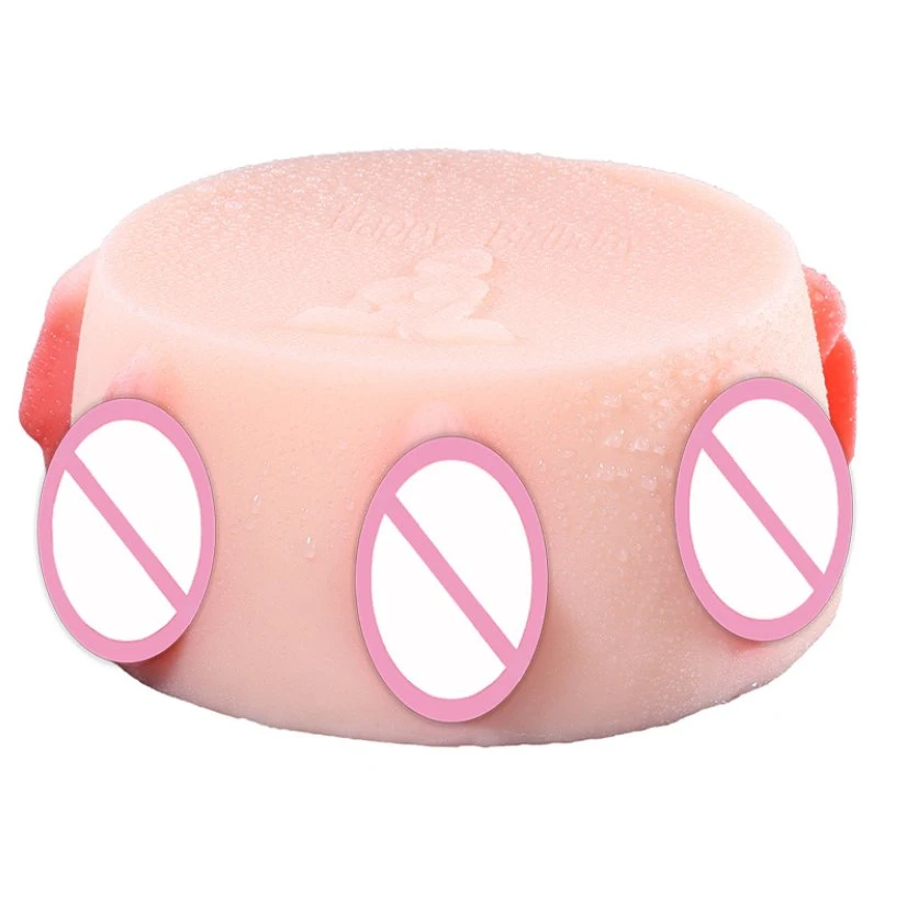 TPE Sex Cake with 7 Holes Artificial Vagina Masturbation Pocket Pussy Doll Sex Toys for Men