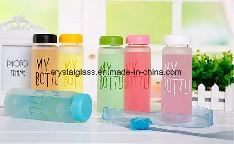 Glass Mineral Sodas Water Bottle 330ml 500ml with Lid