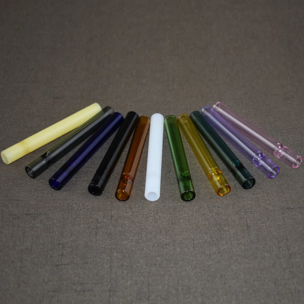 Glass Blunts Flower Paper and Logo Can Be Customized One Hitter Glass Pipe Wholesale/Supplier Fancy Hookah Oil Burner Pipe Glass Water Pipe