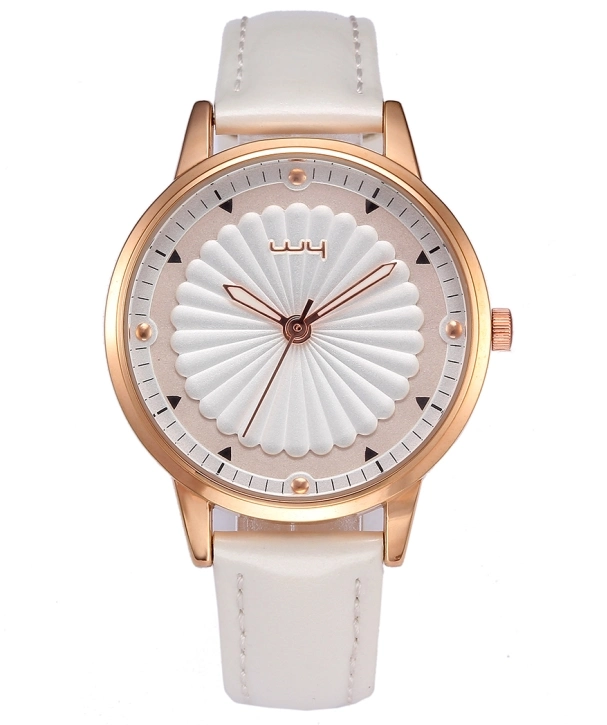 Wholesale/Supplier Leather 3D Flower Ladies Women Gifts Wrist Watch (WY-058)