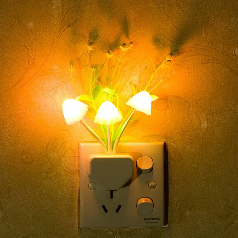 LED Plug-in Electric Decorative Light Control Lotus Leaf Decoration Mushroom Night Light