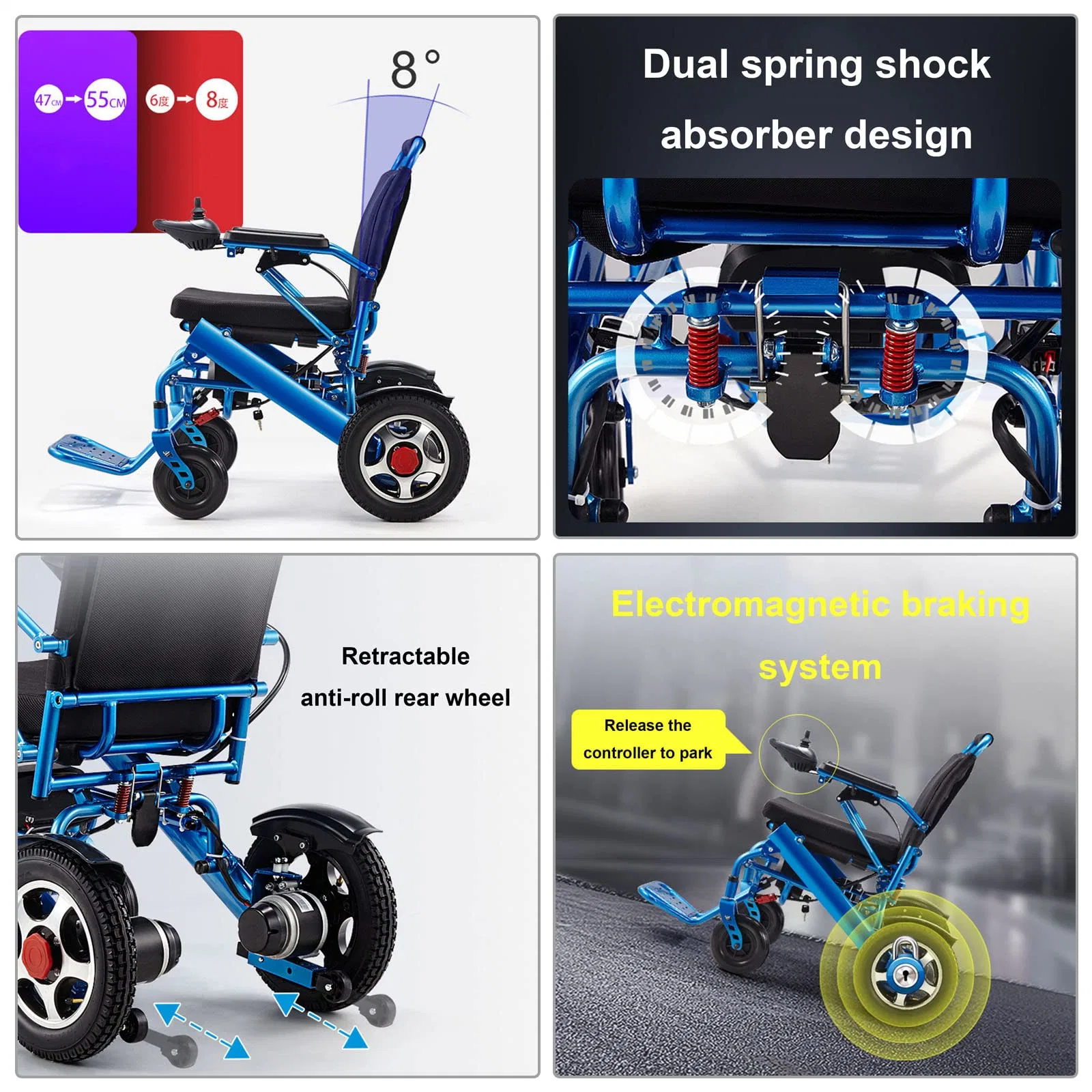 El hermano de aleación de aluminio disponible Medical Silla de ruedas eléctrica de Scooter de movilidad 2023