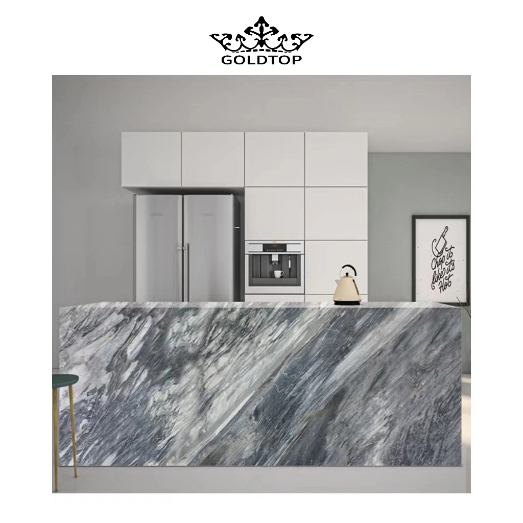 Building Material Natural Stone Polished/Honed Surface Bathroom/Kitchen Countertop Calacatta Grey Marble for Home