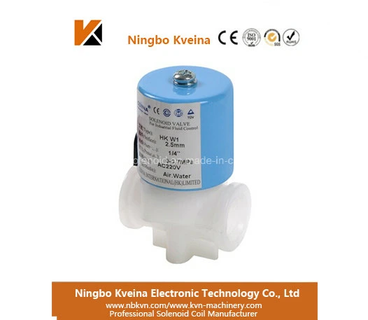 Kw1 ro tipo válvula de solenoide de plástico pequeño