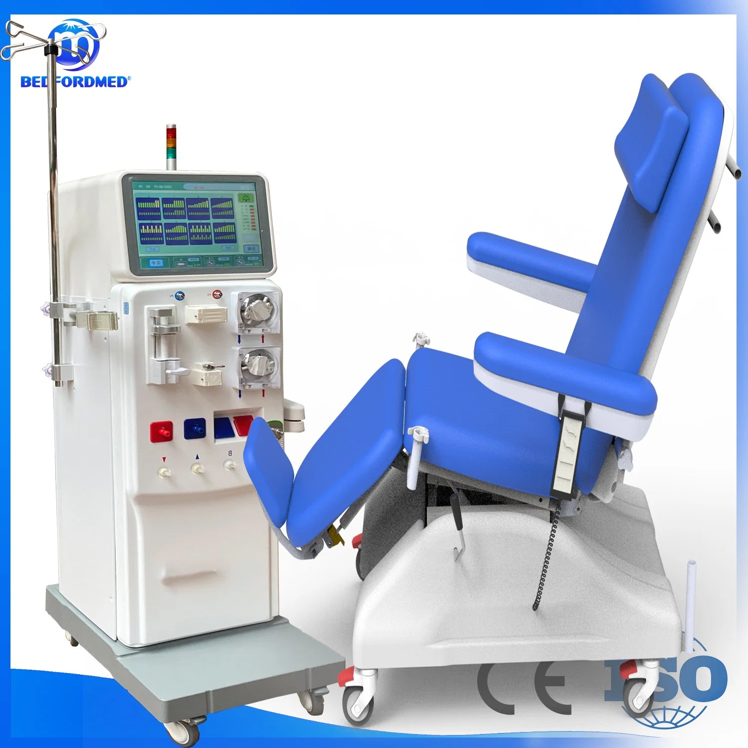 Cadeira de diálise médica Equipamento de terapia doação de sangue cadeira motor elétrico Me230