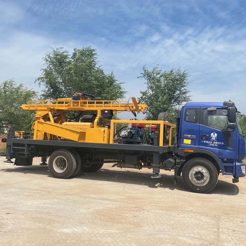 Durable High Strength 600 Meters Depth Water Well Truck Mount Borehole Drilling Rig