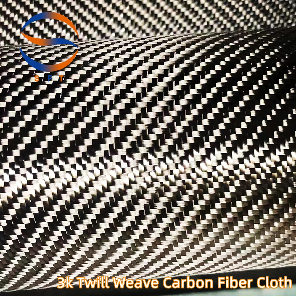 160 G/M2 fibra de carbono para energia eólica normal Twwill Weave de 3 K.