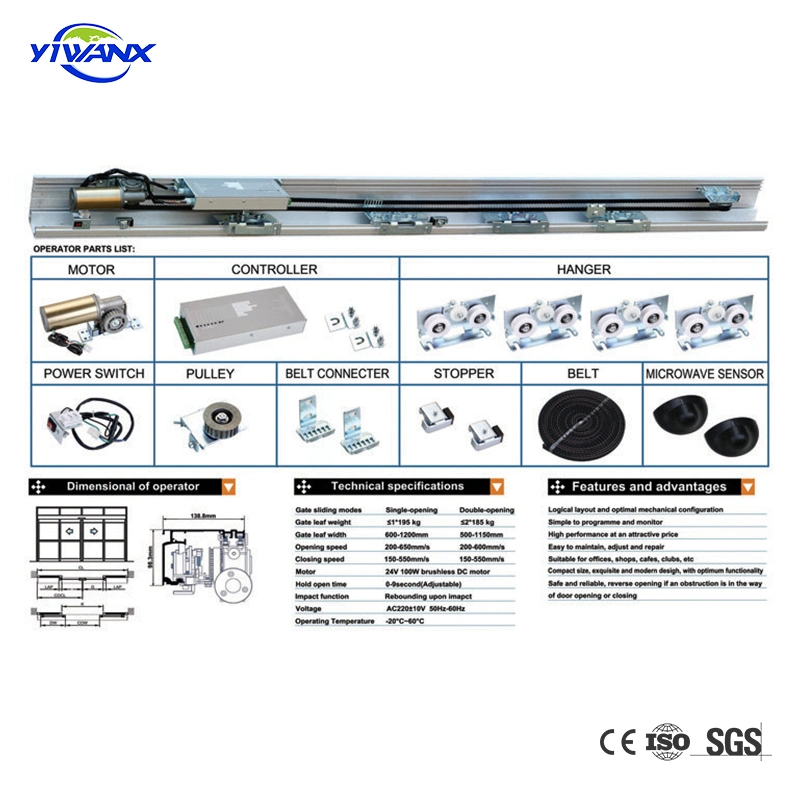 Automatic Door Operator Sliding Door Opener, Automatic Sliding Door System, Factory Price