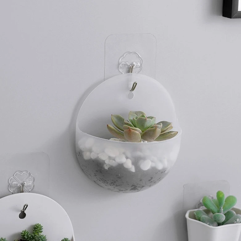 Wall-Mounted Plastic Flower Vases