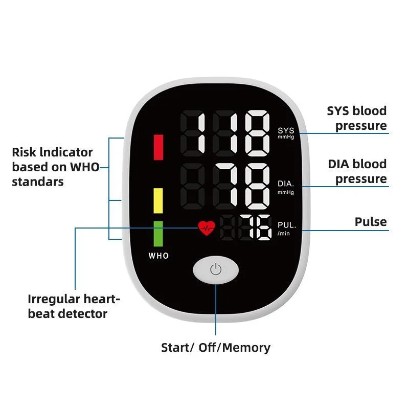 CE Approved Medical Sphygmomanometer Bp Monitor with Bluetooth Digital Blood Pressure Monitoring