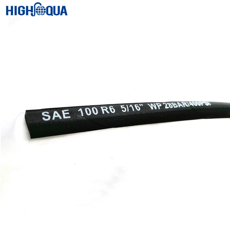 Textile Braided Hydraulic Hose R6 Is Used for Industrial Belt ISO9001, RoHS, En ISO3821, FDA, Reach Certification