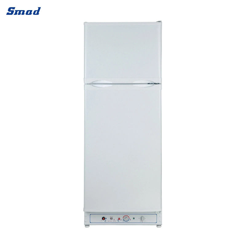 Smad White Propane Double Door Refrigerator Kerosene Fridge for Sales