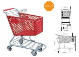 Us Style Shopping Grocery Hand Carts Supermarket Hand Push Cart