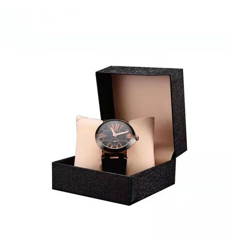 China Custom Logo Verpackung Hersteller Black Plain Square Jewelry Watch Feld