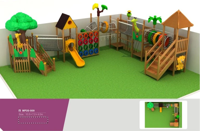 MP20-007 Wooden Playground Kids Wooden Amusement Equipment