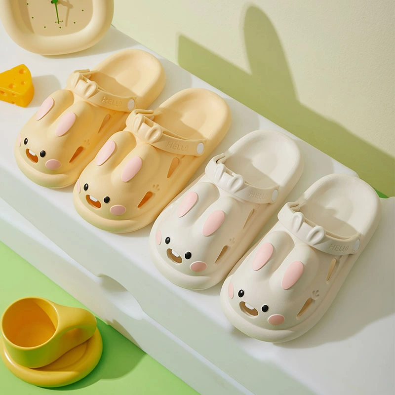 New Cartoon Cute Cute Tooth Rabbit Female Models Home Hole Shoes