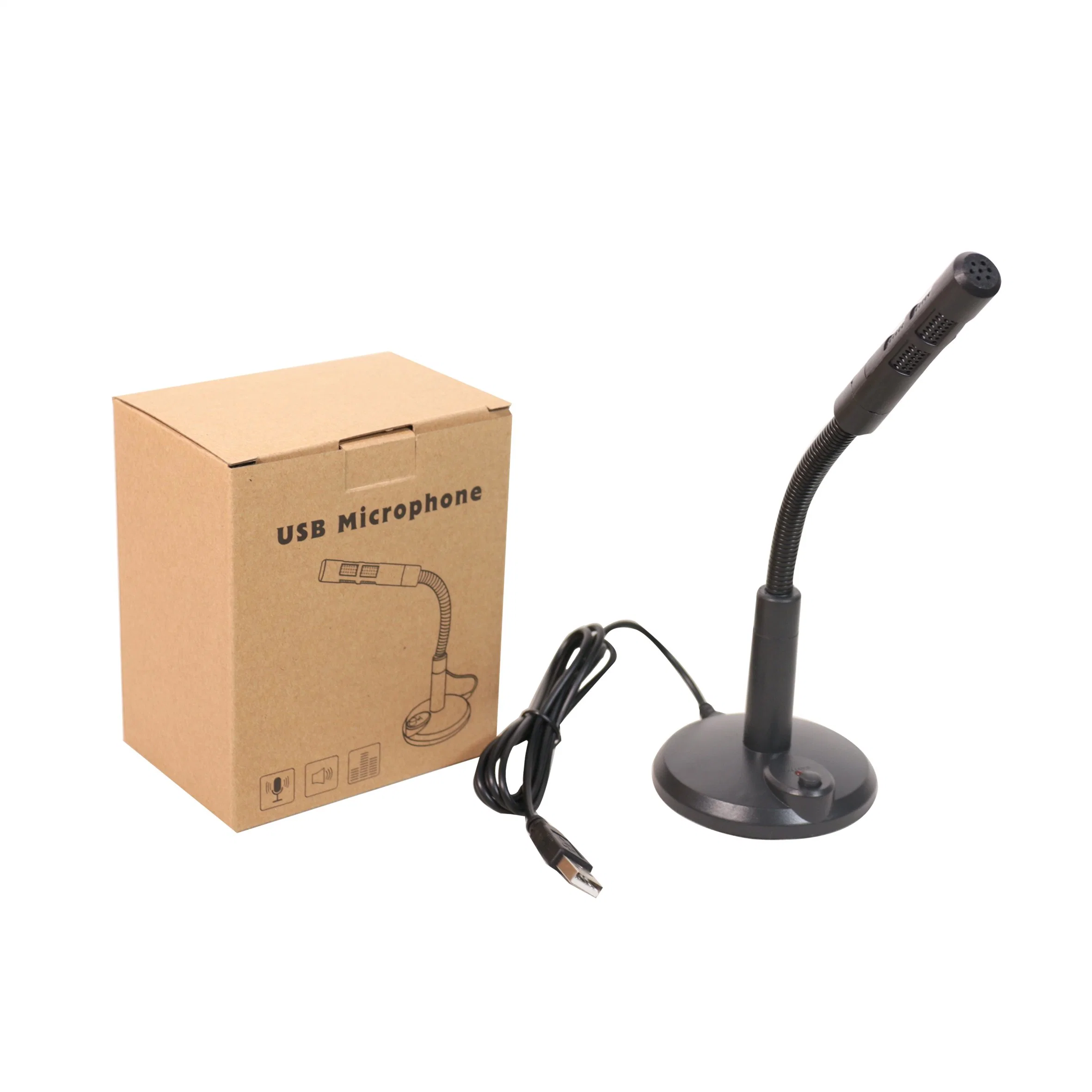 Wired Mini USB Noise-Canceling Condenser PC Computer Desktop Microphone for Recorder Gaming Online Meeting Chatting Live Stream