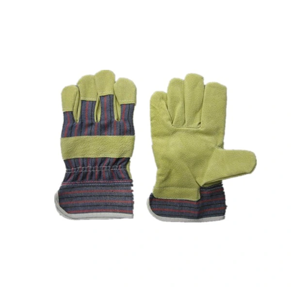 Pig Split Skin Leather Full Palm Working Glove Work Glove (3590)