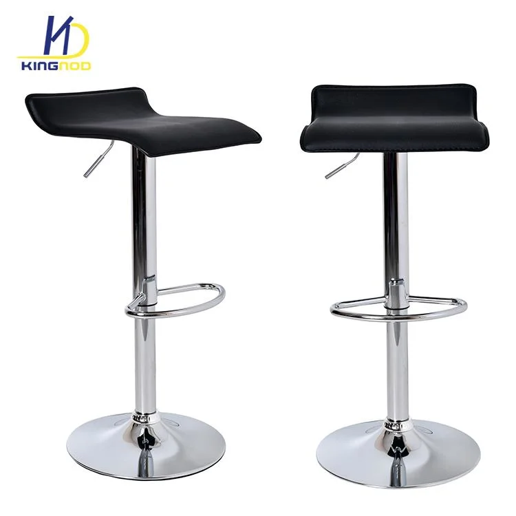 Nordic Modern Adjustable Hard PVC Seat with Chromed Base Bar Chairs