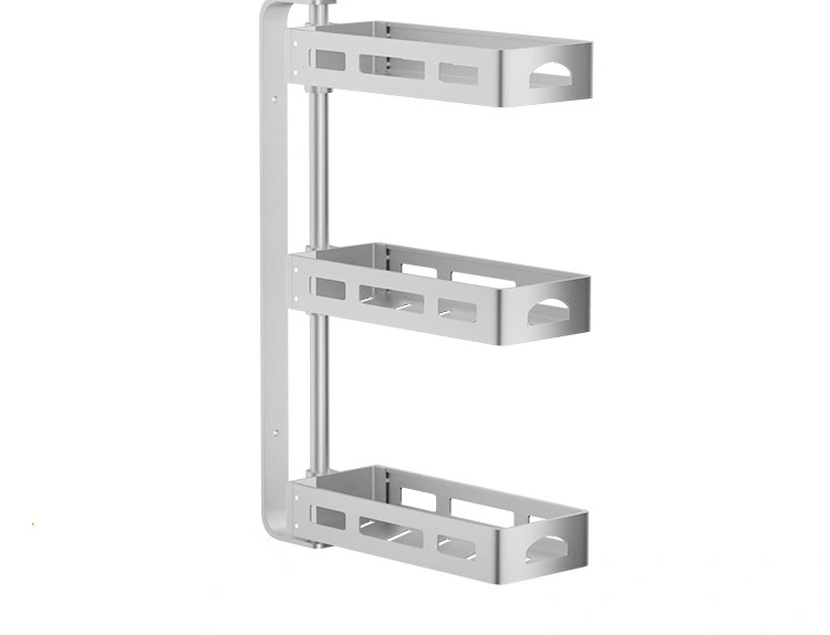 Rack de especiarias Espiero Giratorio 3 Tier cremalheira de gelo montado na parede Prateleira rotativa para organizador de suportes de especiarias