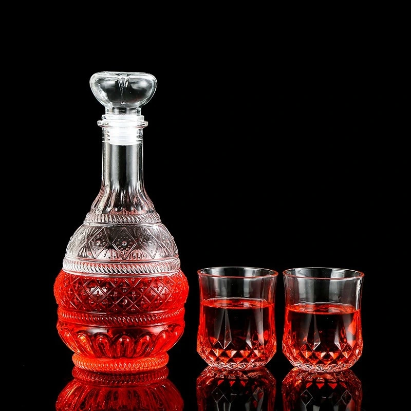 Whiskey Tasting Glasses Crystal Whisky Glass Bottle Austria Cup Quantity Red Classic Europe Style