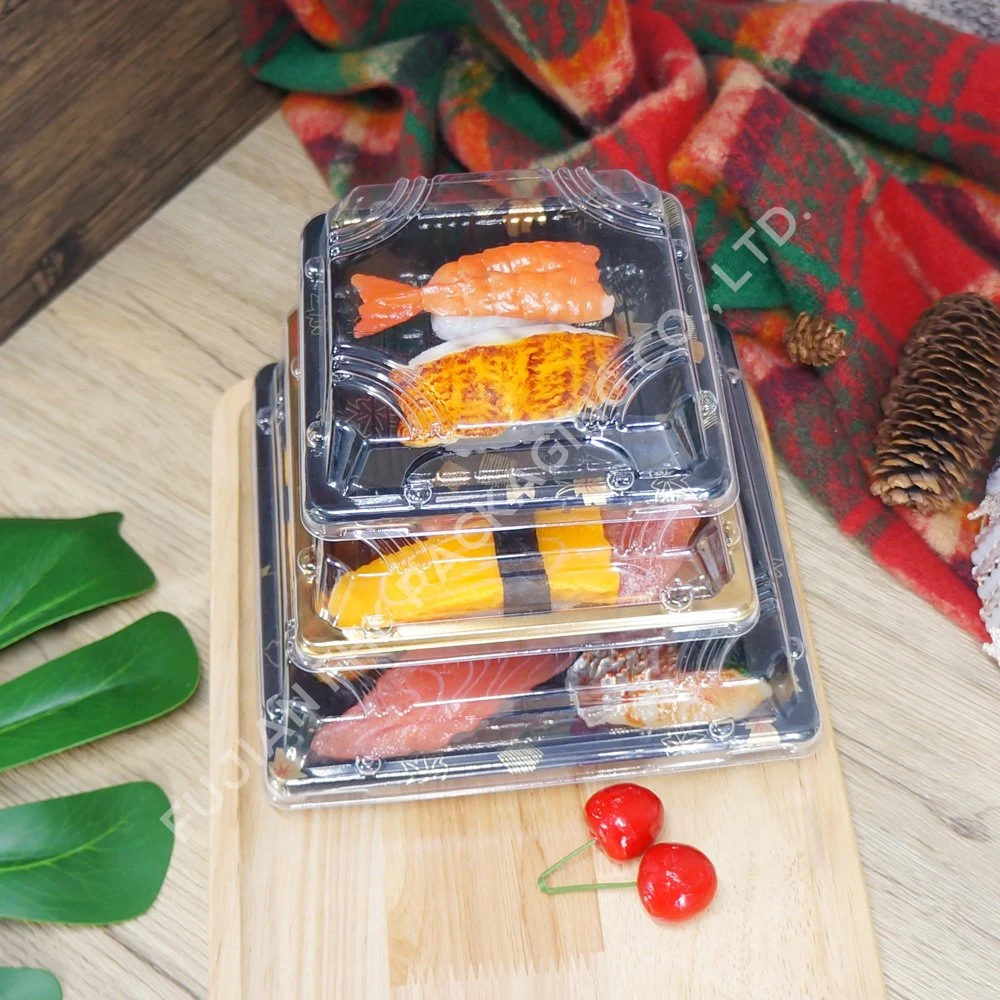 Retail Sushi Store Bar Restaurant Takeaway Cheap Good Quality Disposable Plastic Sushi Boxes