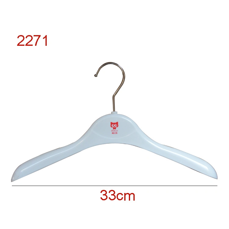 White Mini Kids Hanger Baby Clothes Plastic Hangers with Logo