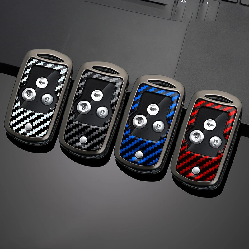 Folding Metal Carbon Fiber Car Remote Key Cover Case for Honda