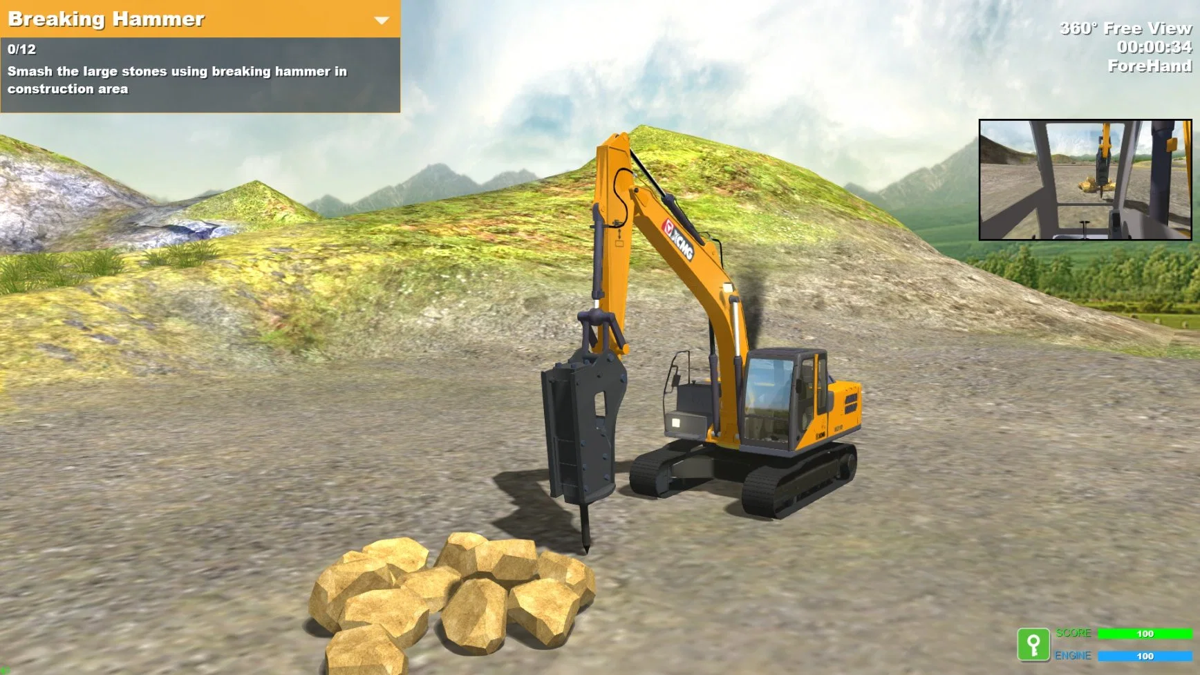 Construction Excavator Grader Operator Training Simulator for Training School