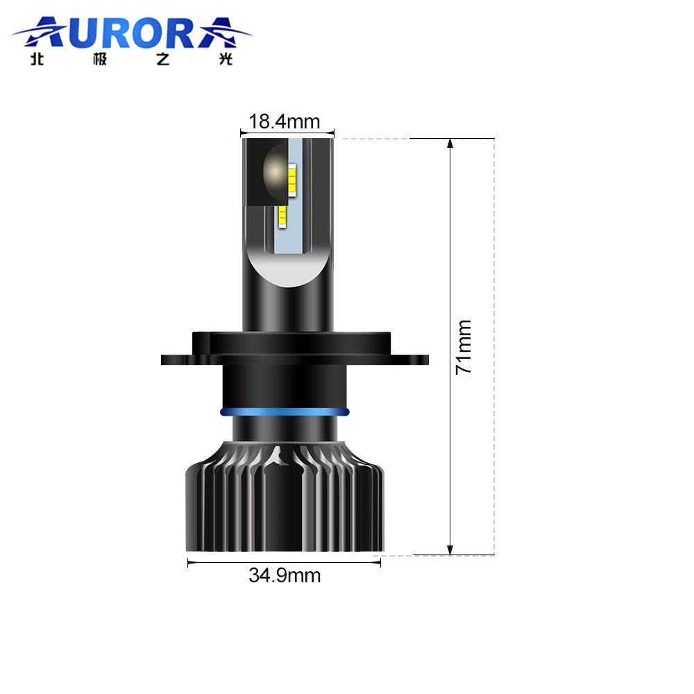 Aurora Emark Approved Headlight Best Fanless V5 Car Light H7 H4 H9 H11 Automotive Auto 9005 9006 LED Headlight Bulbs for Cars