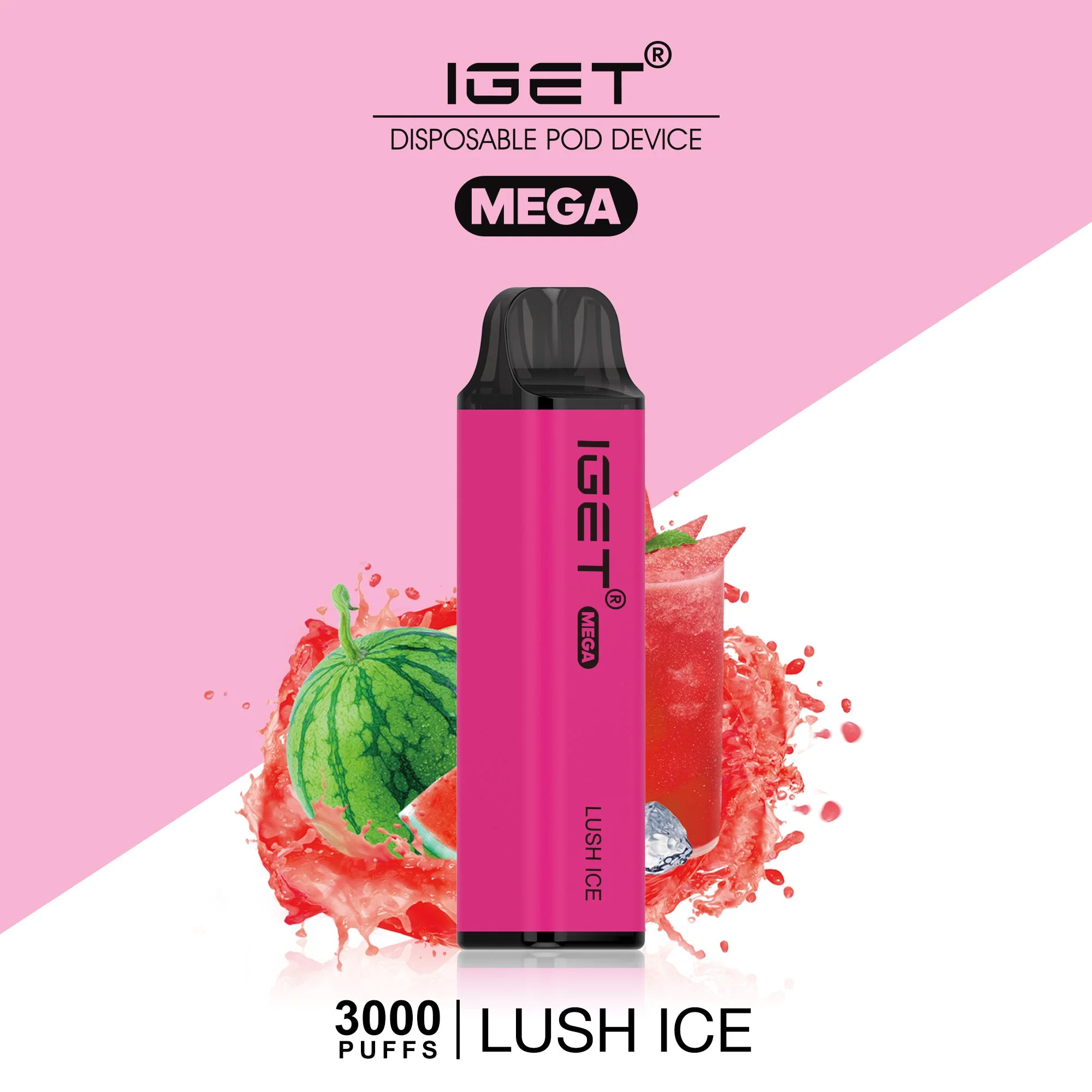 Iget Mega 3000 Puffs E к прикуривателю испаритель Smok Pod дым сочные фрукты жидкости