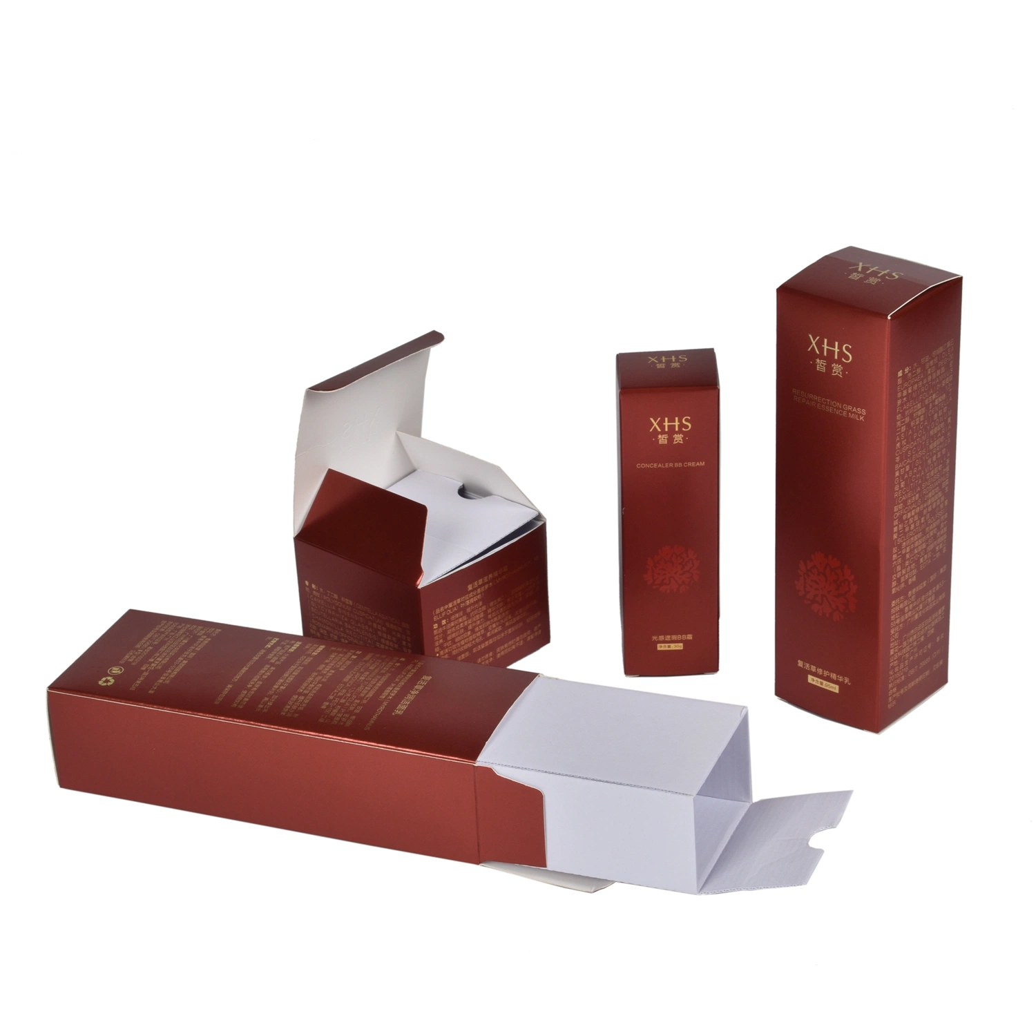 Cosmetic Perfume Cream Boxes Shipping Folding Carton Box Ring Box Boxing Products Cardboard Package Paper Matt Spot UV Coating Paper Package Ivory Paper Box