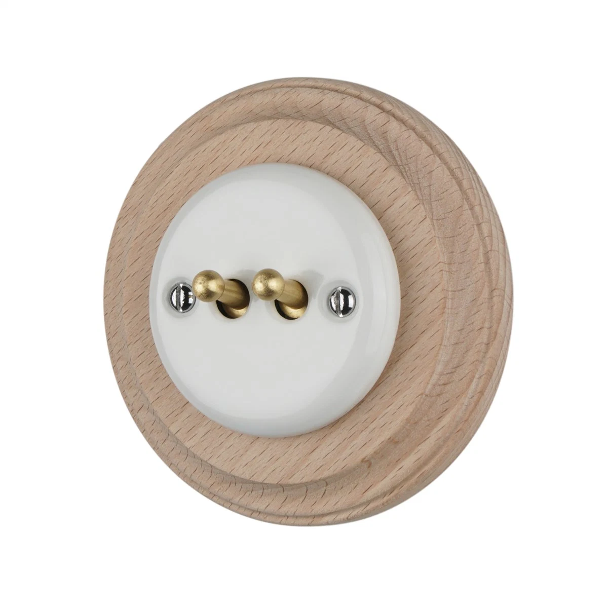 Retro Style Porcelain Wall Switch Socket, Toggle Switch for Germany, Spain