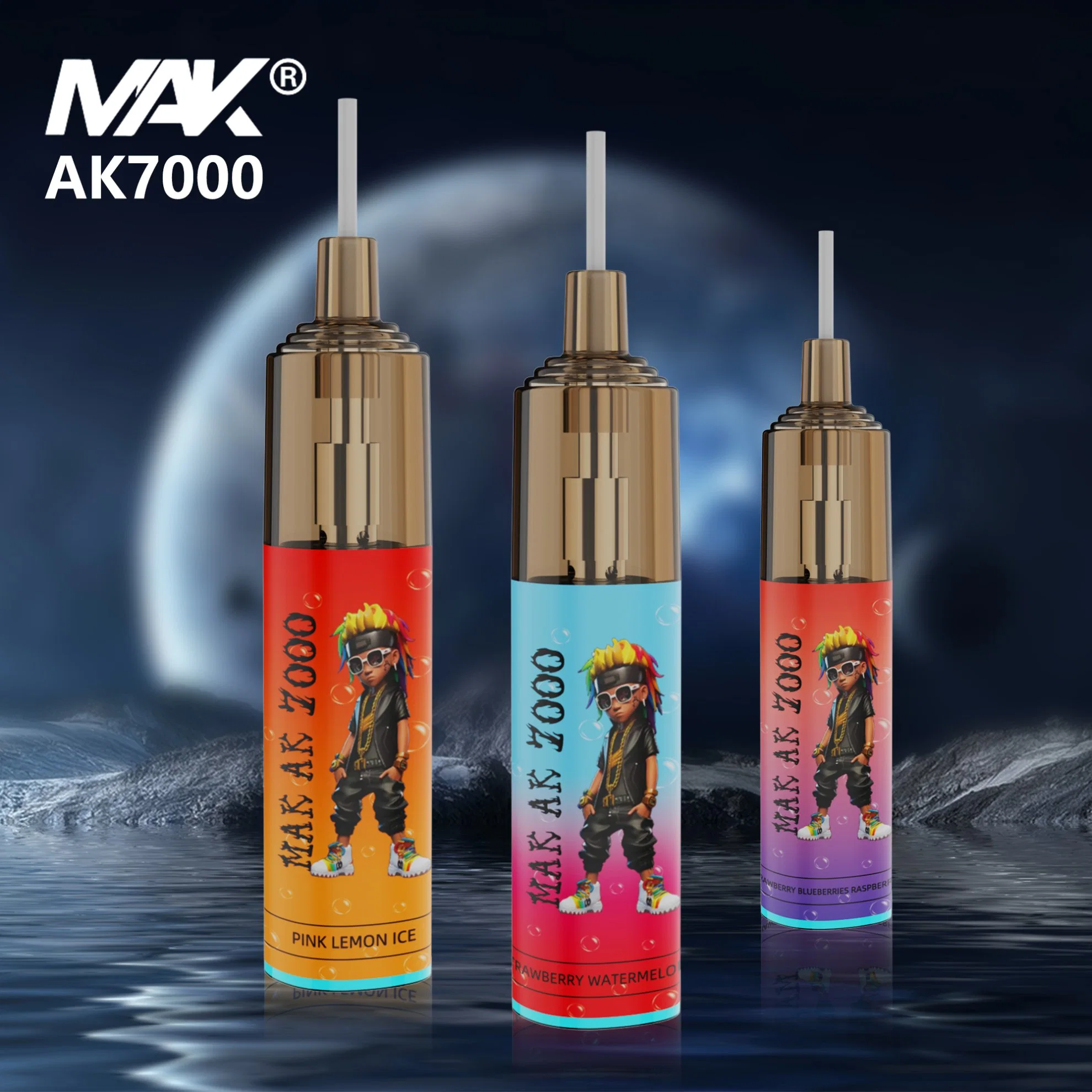 2023 Venta al por mayor E Cigarette Mak AK 7000 AK 8000 Ak9000 /10000/12000 Mak Puff desechable VAPE