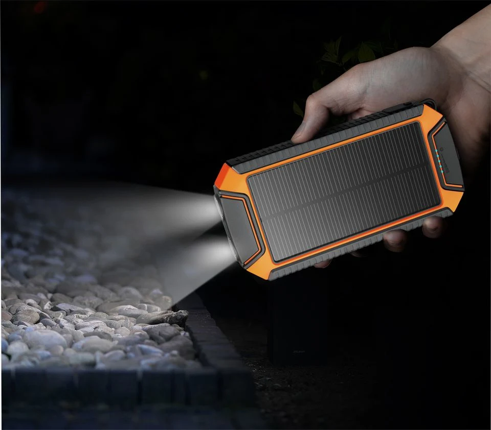 Portable Waterproof Battery Charger External 10000mAh Solar Wireless Power Bank with Cigarette Lighter