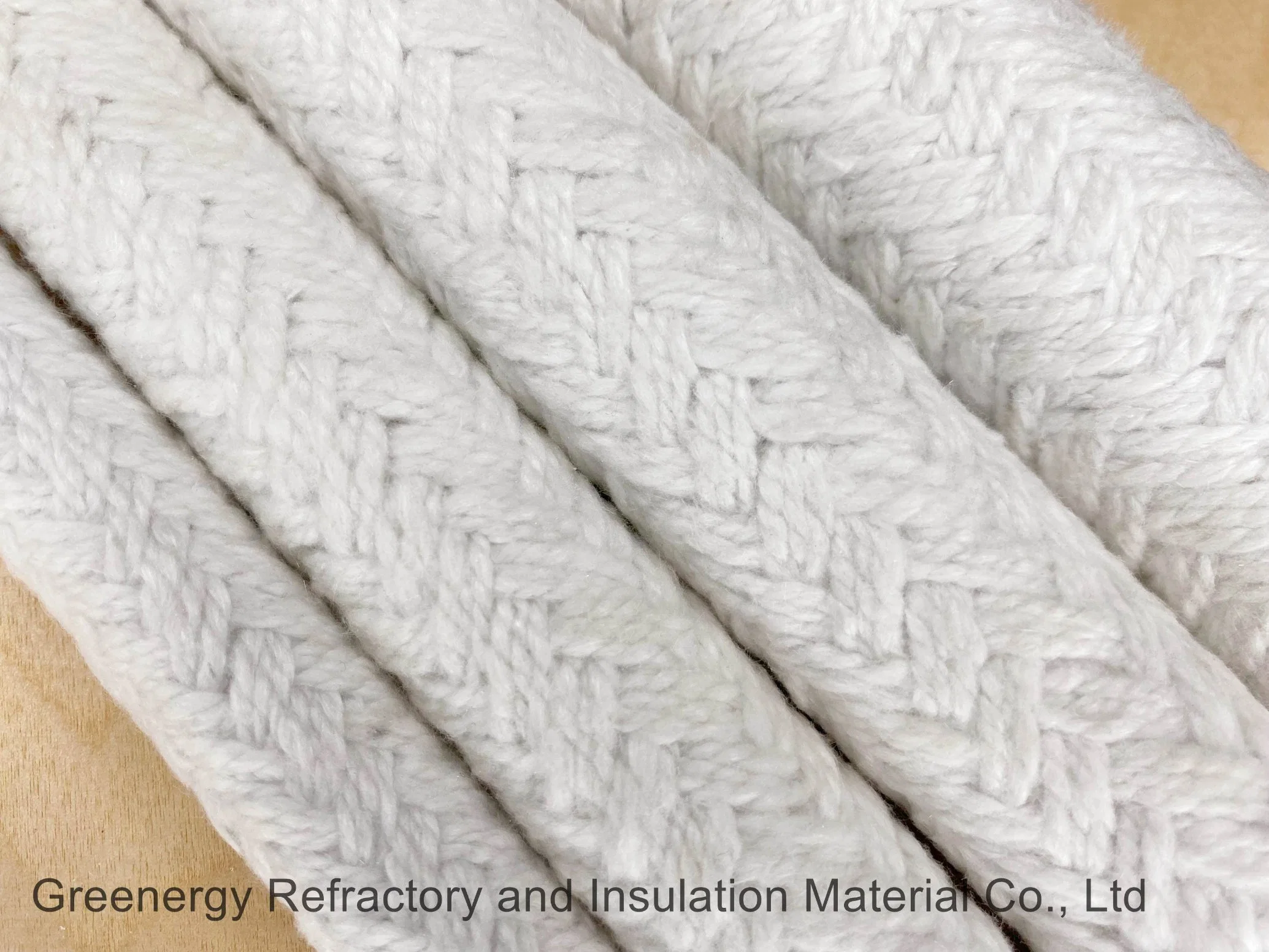 Greenergy High Temp. Heat Resistance Ceramic Fiber Braided Round Sealing Rope Ceramic Fiber Rope