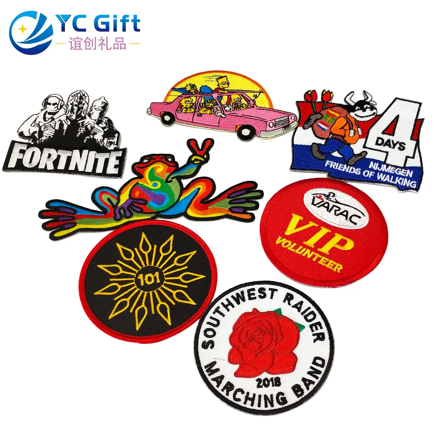 China Großhandel Custom Heat Transfer Bekleidung Zubehör Flagge Patches Mode PVC-Gummi-Logo Kleidung Aufkleber Druck Aufkleber Bügeln auf Patch Für Werbegeschenk