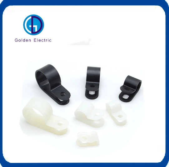 High quality/High cost performance 6.35-7.9mm Plastic Nylon R Type Cable Clamp 1/4 Cable Holder Clip