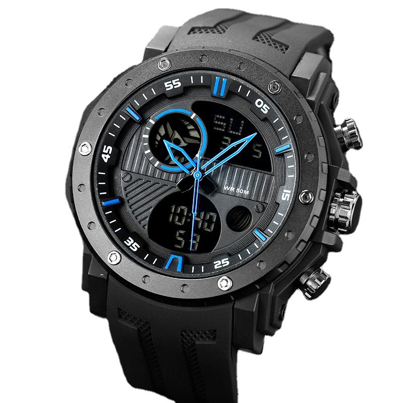 Best Quality 5 ATM Water Resistant Daual Time Zone Men Wristwatch