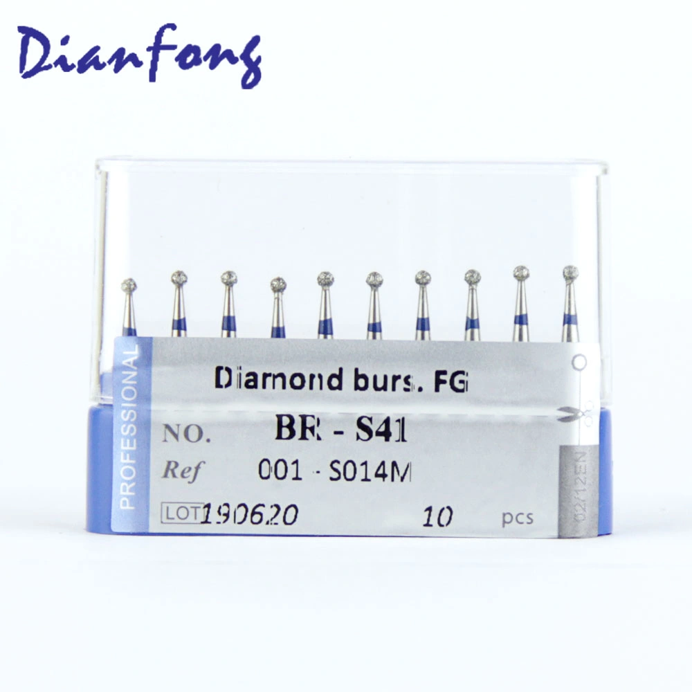 BR-S41 FG Short 16mm rund CE ISO zertifiziert High Speed Dental Diamond Bur Miniatur-Schaftfräser