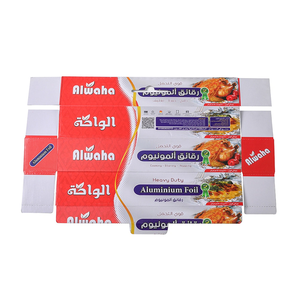 Custom Special Food Aluminium Foil Packaging Carton Box Safe Food Preservative Fresh Film Packing Box Storage Paper Box